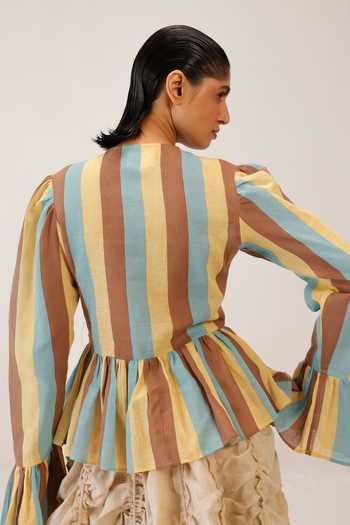 Shop_Cord_Multi Color Round Neck Jae Printed Top _at_Aza_Fashions