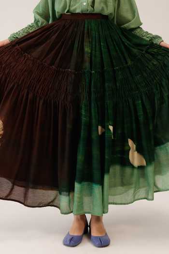 Shop_Cord_Multi Color Cotton July Tiered Skirt _Online_at_Aza_Fashions