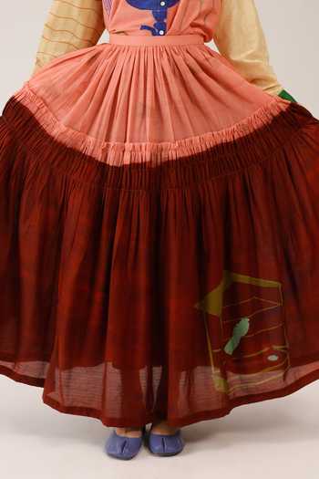 Cord_Multi Color Cotton July Skirt _Online_at_Aza_Fashions