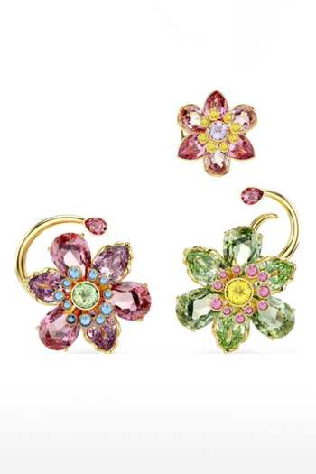 Shop_ESME_Multi Color Crystals Mirage Mismatched Earcuffs - Set Of 3 _at_Aza_Fashions