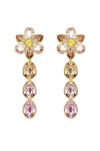 Shop_ESME_Multi Color Crystals Mosaic Bloom Earrings _at_Aza_Fashions