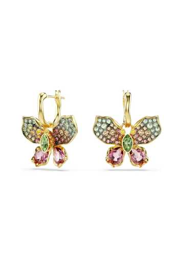 Shop_ESME_Multi Color Stones, Crystals Flutter Embellished Hoops _at_Aza_Fashions