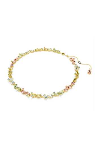 Shop_ESME_Multi Color Crystals Spectrum Swarovski Embellished Necklace _at_Aza_Fashions