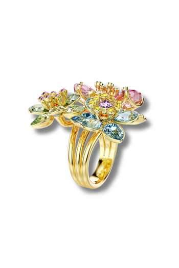 Buy_ESME_Multi Color Crystals, Gemstones Prism Garden Ring _Online_at_Aza_Fashions