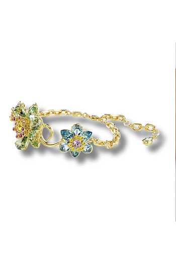 ESME_Multi Color Crystals Floral Prism Bracelet _Online_at_Aza_Fashions