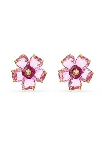 Shop_ESME_Pink Crystals Rosette Blaze Studs _at_Aza_Fashions