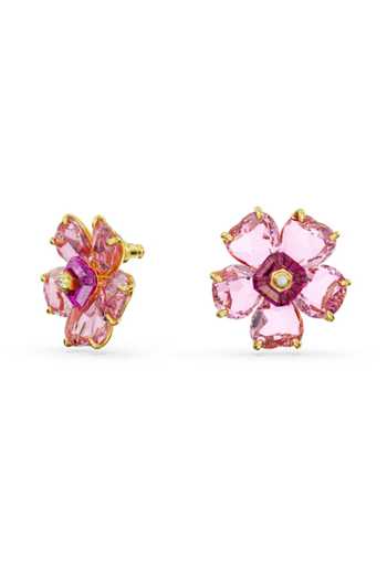ESME_Pink Crystals Rosette Blaze Studs _Online_at_Aza_Fashions