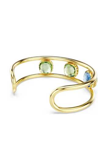 ESME_Multi Color Crystals Chroma Shift Cuff Bracelet _Online_at_Aza_Fashions
