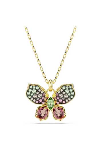 Shop_ESME_Multi Color Crystals Flutter Shaped Pendant _at_Aza_Fashions