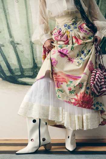 Shop_Paulmi And Harsh_Off White Organza, Poplin, Shantoon Alora Shirt And Print Skirt Set _Online_at_Aza_Fashions