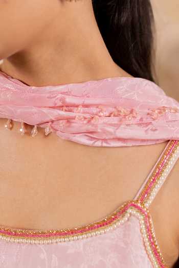 17:17 By Simmi Saboo_Pink Silk, Cotton Round Neck Kurta Set _Online_at_Aza_Fashions
