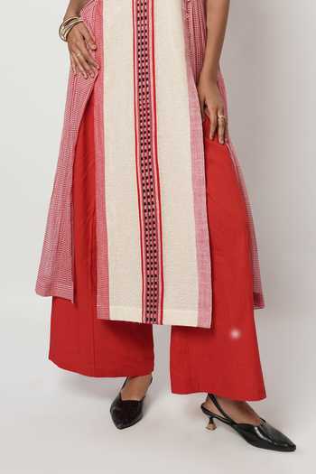 Shop_Shwetanga_Multicolor Cotton Embroidery Round Neck Naga Kurta And Pant Set _Online_at_Aza_Fashions