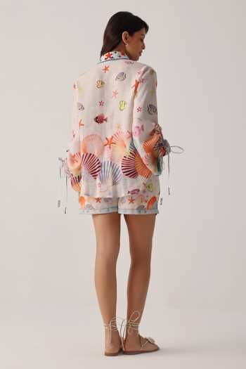 Shop_NOIB_Off White Linen Mia Placement Print Shorts _at_Aza_Fashions
