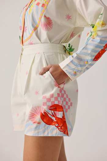 Shop_NOIB_Multi Color Poplin Collared Hand Embroidered Shirt _Online_at_Aza_Fashions