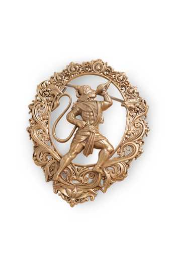 Buy_Cosa Nostraa_Gold Veer Hanuman Brooch _Online_at_Aza_Fashions