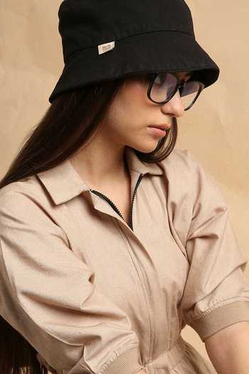 Buy_MATI_Beige Sand Collar Sphara Cotton Jumpsuit _Online_at_Aza_Fashions