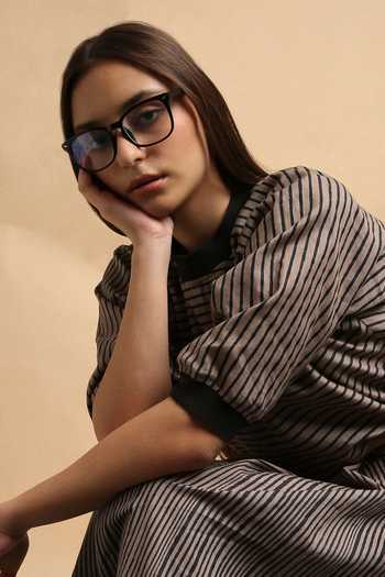 Shop_MATI_Grey Cotton Round Neck Thin Striped New Sphara Crop Top _Online_at_Aza_Fashions