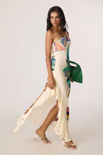 Saaksha & Kinni_Multi Color Crepe One Shoulder Dorothy Print Dress _Online_at_Aza_Fashions