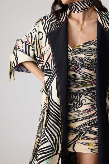 Buy_Saaksha & Kinni_Multi Color Chiffon Sweetheart Neck Millie Print Dress _Online_at_Aza_Fashions