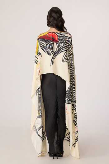 Shop_Saaksha & Kinni_Black Chiffon, Polyester Gigi Pleated Skirt _at_Aza_Fashions