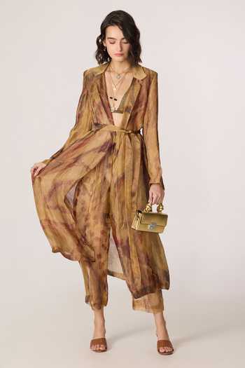Buy_Saaksha & Kinni_Gold Silk, Tissue Vellora Print Trouser _at_Aza_Fashions