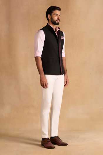 Raghavendra Rathore Jodhpur_Black Heritage Nehru Jacket _Online_at_Aza_Fashions