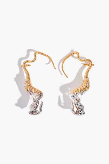 Buy_Outhouse_Gold Plated Stones, Crystals Seris Coil Brass Ear Cuffs _at_Aza_Fashions