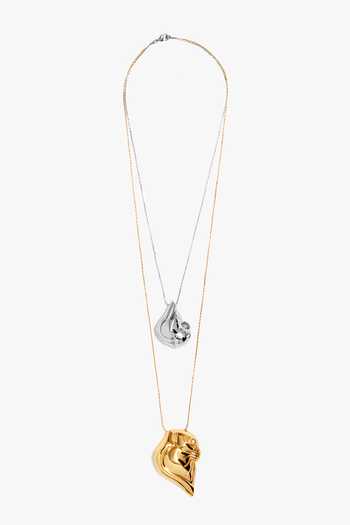 Shop_Outhouse_Gold Plated Koko Layered Pendant Necklace _at_Aza_Fashions