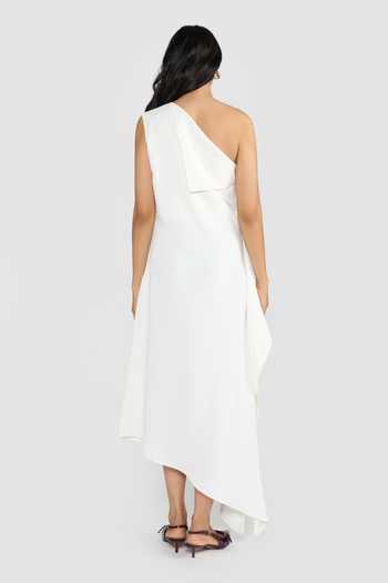 Shop_Perona_White Polyester One Shoulder Sydney Maxi Dress _at_Aza_Fashions