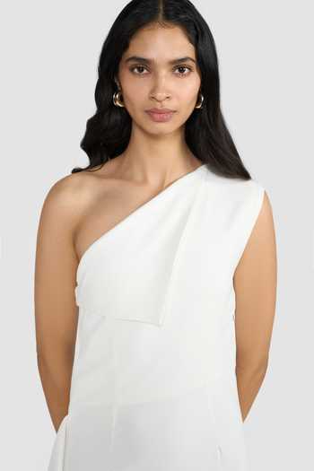Buy_Perona_White Polyester One Shoulder Sydney Maxi Dress _Online_at_Aza_Fashions