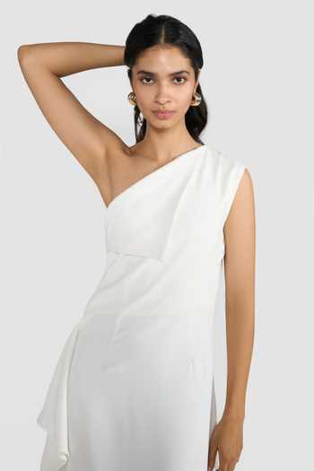 Shop_Perona_White Polyester One Shoulder Sydney Maxi Dress _Online_at_Aza_Fashions