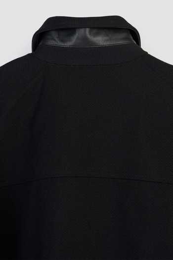 Shop_Perona_Black Polyester, Wool Collared Kyoko Cropped Jacket 