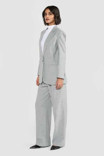 Buy_Perona_Grey Viscose, Polyester, Wool, Polyamide Raya Blend Blazer _Online_at_Aza_Fashions