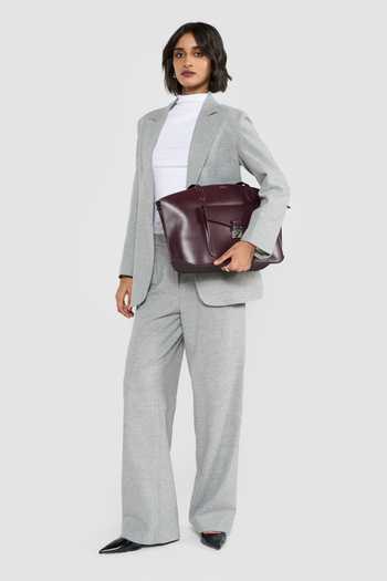 Perona_Grey Viscose, Polyester, Wool, Polyamide Raya Blend Blazer _at_Aza_Fashions