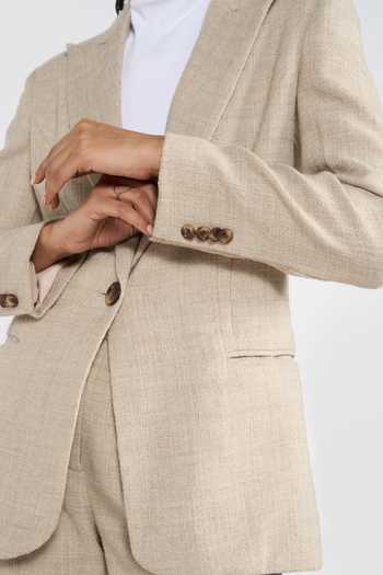 Shop_Perona_Beige Wool Kristen Virgin Blazer _Online_at_Aza_Fashions