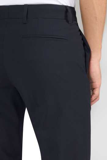 Shop_Perona_Navy Polyester, Wool Joseph Blend Pant _Online_at_Aza_Fashions