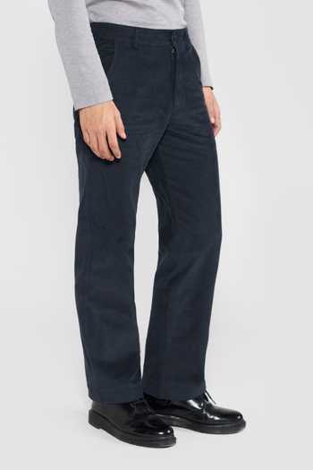 Perona_Grey Cotton Carson Organic Pant _Online_at_Aza_Fashions