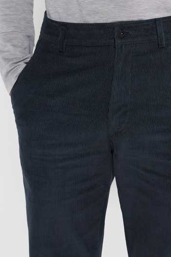 Perona_Grey Cotton Carson Organic Pant _at_Aza_Fashions