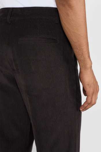 Buy_Perona_Brown Cotton Carson Straight Pant _Online_at_Aza_Fashions