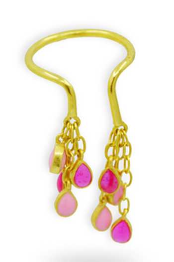 Buy_Manner_Pink Chains Baani Gulaabi Drop Ring _Online_at_Aza_Fashions
