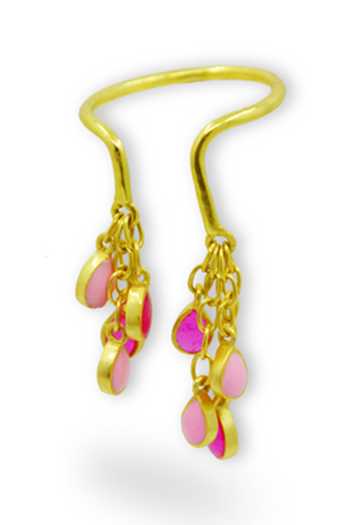 Shop_Manner_Pink Chains Baani Gulaabi Drop Ring _Online_at_Aza_Fashions