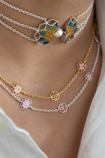 Shop_Manner_Yellow Gul Nuwwar Choker _at_Aza_Fashions