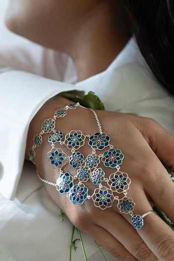 Shop_Manner_Blue Gul Floral Haathphool _at_Aza_Fashions