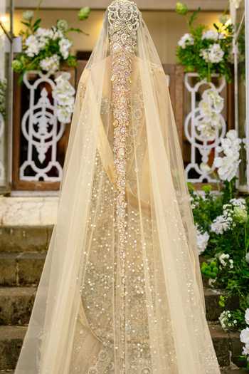 Itrh_Pink Organza Sequins, Stones, Mirrors Mrigakshi Embroidered Lehenga With Blouse _Online_at_Aza_Fashions