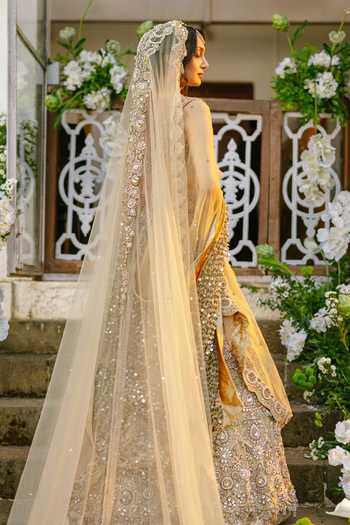 Shop_Itrh_Pink Organza Sequins, Stones, Mirrors Mrigakshi Embroidered Lehenga With Blouse _Online