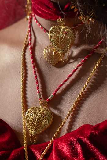 Shop_Manner_Gold Plated Rakaan Openable Heart Pendant Necklace _Online_at_Aza_Fashions