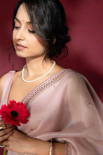 Buy_Monika Mathuria Datta_Pink Silk, Cotton Embroidery, Zari Saree 