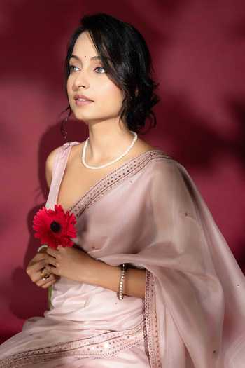 Shop_Monika Mathuria Datta_Pink Silk, Cotton Embroidery, Zari Saree 