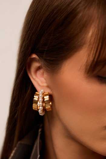 Anaash_White Pearls Imperial Embellished Hoops _Online_at_Aza_Fashions
