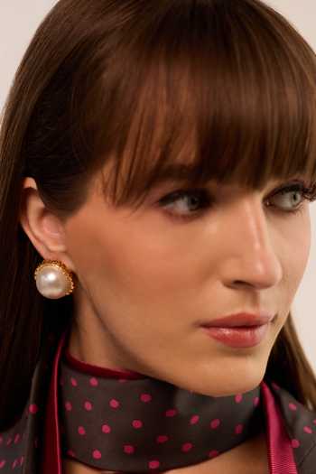 Shop_Anaash_White Pearls Empress Embellished Studs _Online_at_Aza_Fashions
